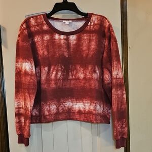 Lularoe Women's Red Tie-Dye Sweatshirt